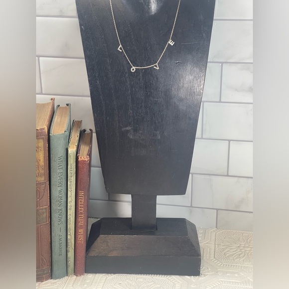 925 AV Sterling Silver LOVE Choker Necklace - Picture 2 of 9